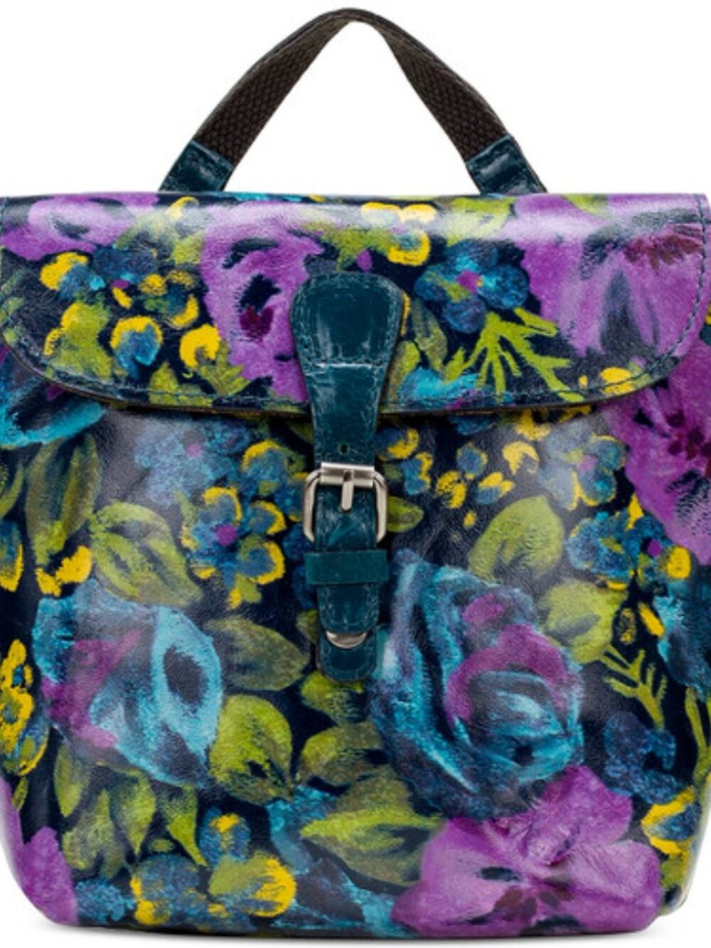 Vatoni Patricia Nash Blue Leather Floral Backpack - w dust bag